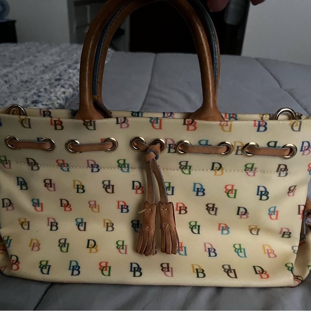 White vintage Dooney and Burke monogram purse